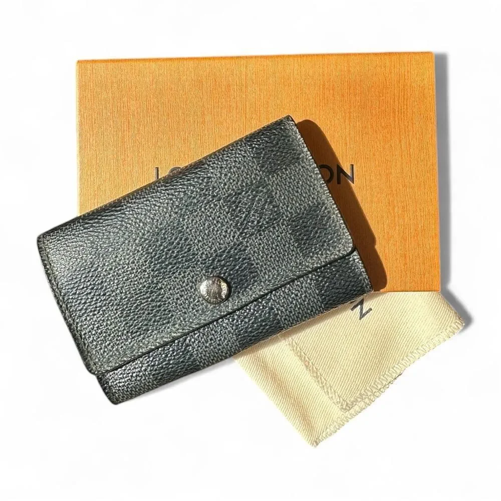 Louis Vuitton Damier Graphite 6-Ring Key Holder w/Box & Dust Bag Quiet Luxury